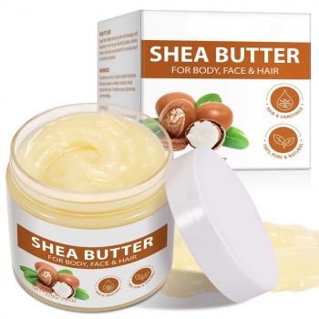 Unt de Shea Premium 100% Pur si Natural, Raw si Nerafinat, pentru Fata, Corp sau Par, 220 g