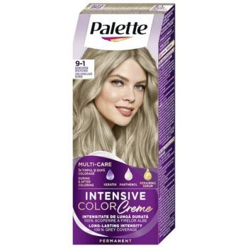 Vopsea de Par Permanenta - Schwarzkopf Palette Intensive Color Creme Long-Lasting Intensity Permanent, nuanta 9-1 Cool Extra Light Blonde