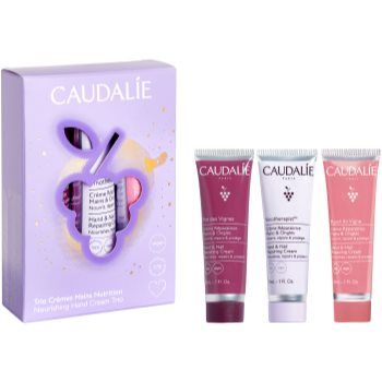 Caudalie Hand Cream Trio Set set cadou pentru maini si unghii