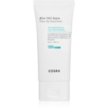 Cosrx Aloe 54.2 Aqua Tone-Up Sunscreen fluid protector tonifiant pentru față SPF 50+