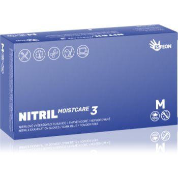 Espeon Nitril Moistcare3 Dark Blue mănuși din nitril, fără pudră cu efect de hidratare