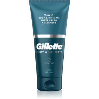 Gillette Body&Intimate 2in1 Shave Cream produs pentru ras inghinal cu emulsie de spălare pentru barbati