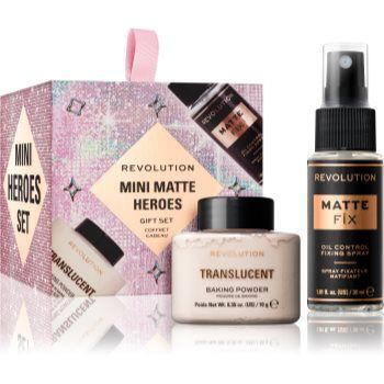 Makeup Revolution Xmass 2024 Mini Matte Heroes set cadou (faciale)