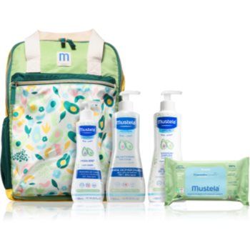 Mustela Bébé Backpack Set set cadou pentru nou-nascuti si copii