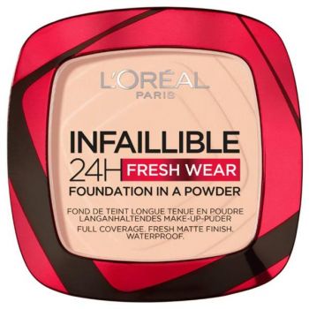 Pudra Compacta - L'Oreal Paris Infaillible 24H Fresh Wear Foundation In A Powder, nuanta 180 Rose Sand, 9 g