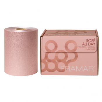 Rola folie aluminiu Framar Rose All Day embosata M pentru suvite 12.7cm x 97.5m