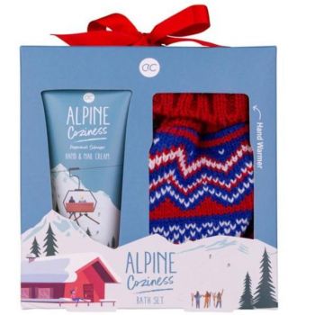 Set cadou Craciun pentru ingrijire maini Alpine Coziness, Crema pentru Maini si Unghii 60ml + Incalzitor maini cu husa textila