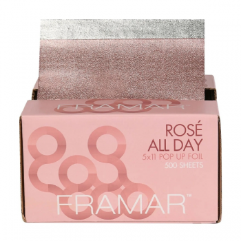 Set folii aluminiu Framar Rose All Day pretaiate embosate pentru suvite 12.7x27.9cm 500buc