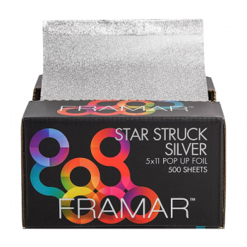 Set folii aluminiu Framar Star Struck Silver pretaiate embosate pentru suvite 12.7x27.9cm 500buc