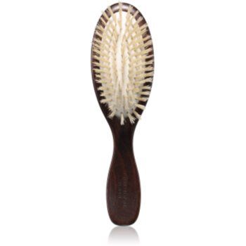 Christophe Robin Travel Hairbrush perie din lemn pentru păr cu peri de mistret