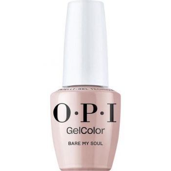 Lac de Unghii Semipermanent Vegan si Hema-Free - OPI Gel Color, nuanta Bare My Soul, 15 ml