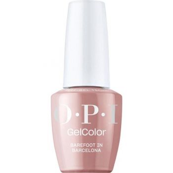 Lac de Unghii Semipermanent Vegan si Hema-Free - OPI Gel Color, nuanta Barefoot in Barcelona, 15 ml