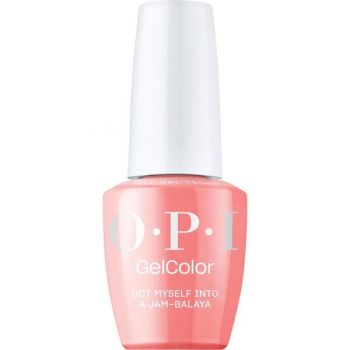 Lac de Unghii Semipermanent Vegan si Hema-Free - OPI Gel Color, nuanta Got Myself into a Jam-balaya, 15 ml