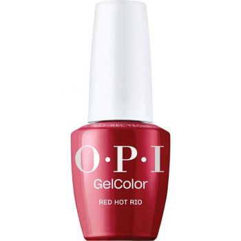 Lac de Unghii Semipermanent Vegan si Hema-Free - OPI Gel Color, nuanta Red Hot Rio, 15 ml