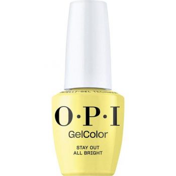 Lac de Unghii Semipermanent Vegan si Hema-Free - OPI Gel Color, nuanta Stay Out All Bright, 15 ml