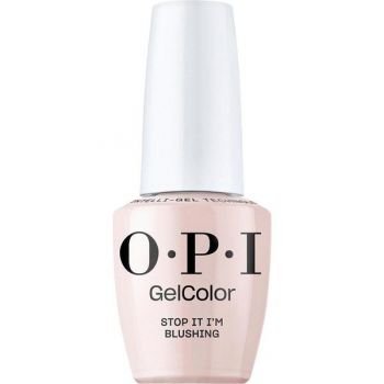 Lac de Unghii Semipermanent Vegan si Hema-Free - OPI Gel Color, nuanta Stop It I'm Blushing, 15 ml