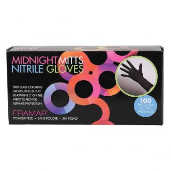 Manusi fara pudra Framar Nitril Midnight Mitts M 100buc