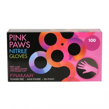 Manusi fara pudra Framar Nitril Pink Paws M 100buc