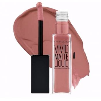 Ruj de Buze Lichid Mat, Maybelline, Vivid Matte, 07 Blushing Beige, 8 ml