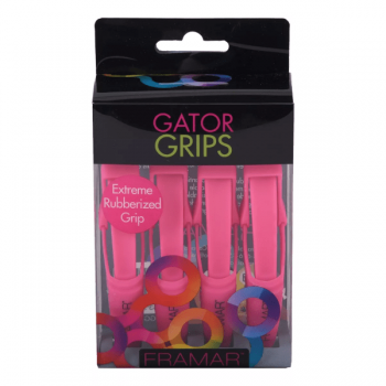 Set clipsuri pentru par Framar Gator Grips Pink 4 buc