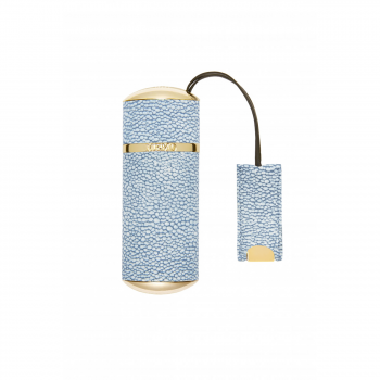 Travel case denim blue shagreen