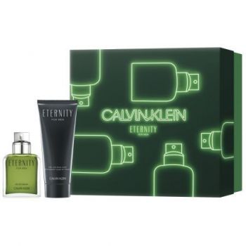 Set Cadou Calvin Klein, Eternity, Apa de Parfum, Barbati (Continut set: 50 ml Apa de Parfum + 100 ml Gel de dus)