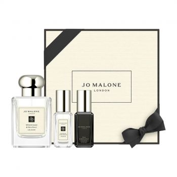 Set Jo Malone: Apa de Colonie Wood Sage & Sea Salt, 50 ml + Lime Basil & Mandarin Apa de Colonie 9 ml + Cypress & Grapevin Apa de Colonie intense, 9 ml