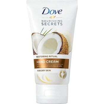 Crema de Maini cu Extract de Cocos si Lapte de Migdale pentru Piele Uscata - Dove Nourishing Secrets Hand Cream with Coconut Oil and Almond Milk for Dry Skin, 75 ml