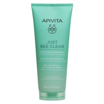 Gel de curatare pentru ten gras si acneic Just Bee Clear Apivita, 200 ml