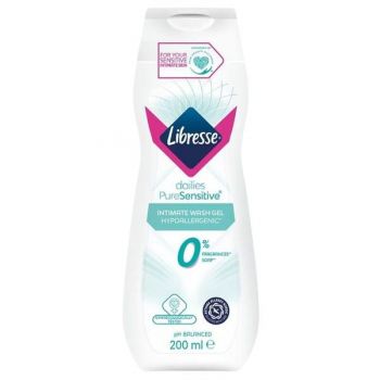 Gel pentru Igiena Intima - Libresse Dailies PureSensitive Intimate Washing Gel Hypoallergenic, 200 ml