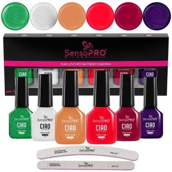 Set 6 Oje Semipermanente CIAO One Step 7ml SensoPRO Milano, Chic Nails