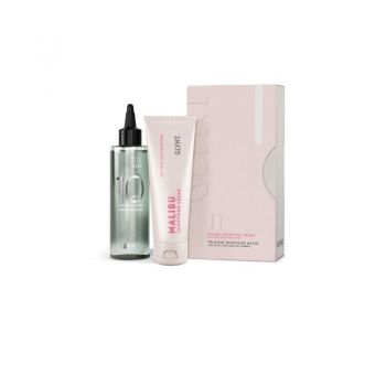 SET pentru par neted MALIBU SMOOTH Christmas 2024 GLYNT, (sampon 250 ml, 10 sec Trijuven 200 ml)