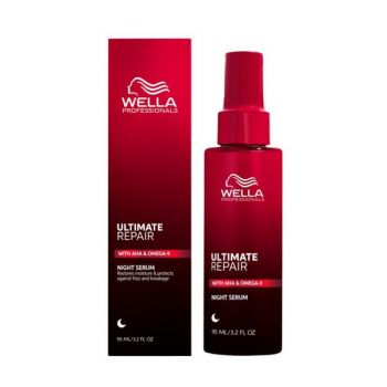 Tratament de Noapte pentru Par - Wella Professionals Ultimate Repair Night Hair Serum de Reparare, Hidratare si Protectie, 95 ml