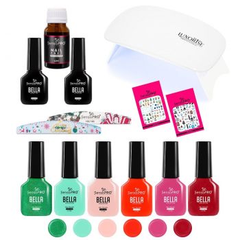 Kit Oja Semipermanenta SensoPRO Milano 7ml cu Lampa UV Holiday X Wish