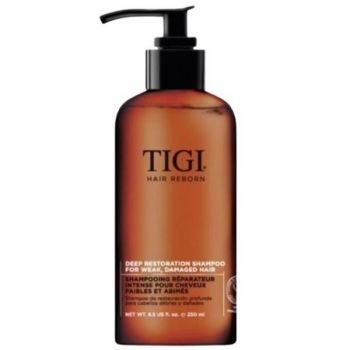 Sampon de par intens restructurant cu ulei de babassu, keratina si prolipide, Tigi, Hair Reborn, Deep Restoration, 250ml