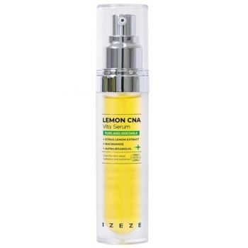 Ser revitalizant pentru ingrijirea pielii cu Vitamina C si extract de Lamaie, Niacinamide si Alpha-Bisabolol, Lemon CNA, IZEZE, 30 ml