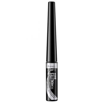 Tus de ochi lichid, Rimmel London, Scandal’Eyes Bold Waterproof 001 Black, 2.5 ml