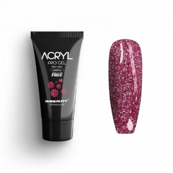 Acryl Pro Gel 2M Flakes and Glitter Raspberry - 15g