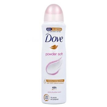 Deodorant Spray - Dove Powder Soft Peony & Amber Scent, 150 ml