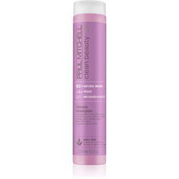 Paul Mitchell Clean Beauty Blonde Shampoo sampon violet pentru păr în nuanțe reci de blond, decolorat sau șuvițat