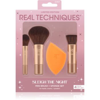 Real Techniques Sleigh The Night Mini Brush + Sponge Set set perii machiaj