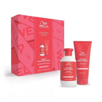 Set Profesional de Mentinere a Culorii pentru Par Vopsit (Fin/Normal) - Wella Professionals Invigo Color Brilliance, Editie Limitata, 300 ml + 200 ml