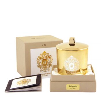 Andromeda - gold glass candle with metal lid 170 gr