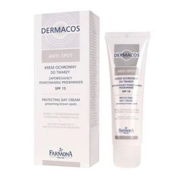 Crema Protectoare de Zi pentru Prevenirea Petelor Maronii SPF15 - Farmona Dermacos Active Protecting Day Cream Preventing Brown Spots SPF15, 50 ml