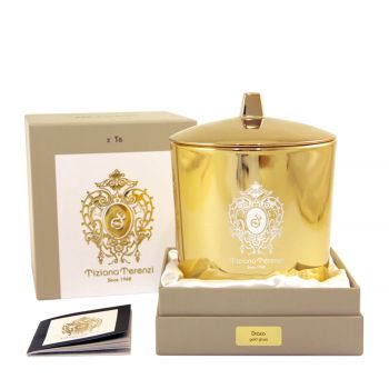 Draco - gold glass candle  500 gr