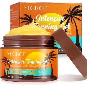 Gel de Bronzare Intensiv, Premium, Pentru Bronz de 10 ori mai rapid, Efect Intensificator, Ingrediente 100% Naturale, 150 g