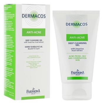 Gel de Curatare Profunda a Tenului - Farmona Dermacos Deep Cleansing Facial Gel Anti-Acne, 150 ml