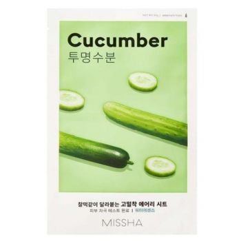 Masca Tip Servetel cu Extract de Castravete - Missha Airy Fit Sheet Face Mask - Cucumber, 19 g