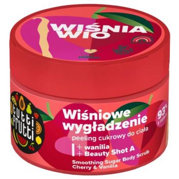 Scrub pentru Corp cu Pepene Cirese si Vanilie - Tutti Frutti Smoothing Sugar Body Scrub, Farmona, 300 g