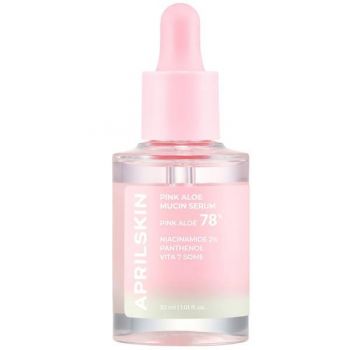 Ser pentru cicatrici post-acneice, Pink Aloe Mucin Serum, Aprilskin, 30 ml